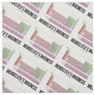 De Madness Periodic Table of Elements van Mendelee Stof