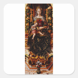De Madonna della Candeletta Carlo Crivelli Kunst Vierkante Sticker