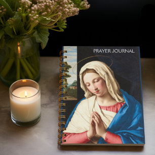 De Madonna in het gebed, een landschap buiten Notitieboek