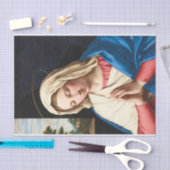 De Madonna in het gebed, een landschap buiten Tissuepapier (Craft)