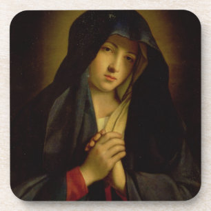 De Madonna in Sorrow (olie op doek) Onderzetter
