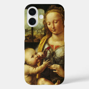 De Madonna met Kind van Leonardo da Vinci iPhone 16 Hoesje