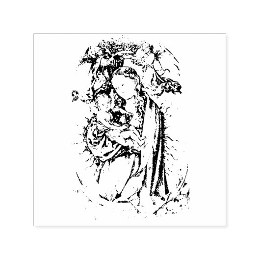 De Madonna op de Crescent Zelfinktende Stempel (Design)