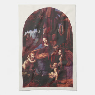 De Madonna van de Rotsen van Leonardo da Vinci Theedoek