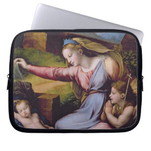 De Madonna van het Blauwe Diadem of de Madonna van Laptop Sleeve
