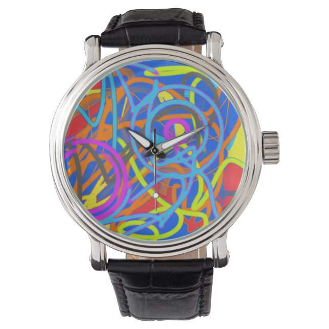 De maffe verfwinkel ondersteboven horloge (Voorkant)