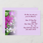 De magenta Uitnodiging van Orchideeën (Voorkant / Achterkant)