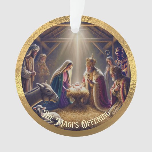 De Magi’s bieden acryl Ornament (voorkant)