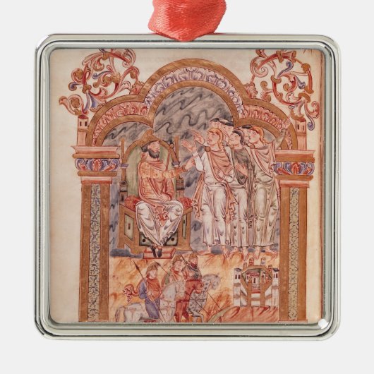De Magi Visiting King Herod Metalen Ornament (Voorkant)
