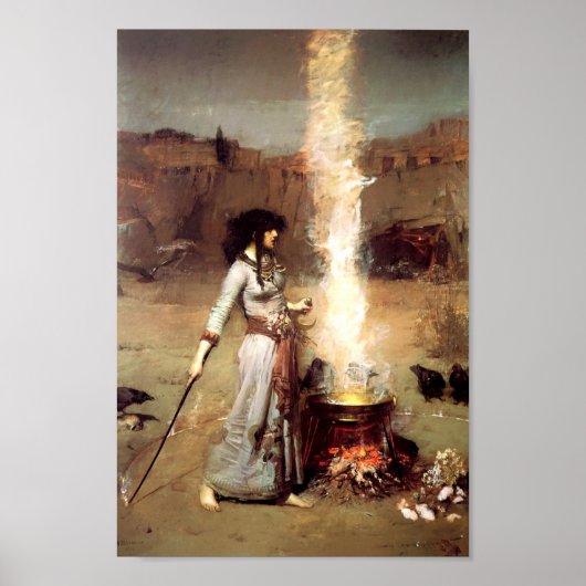De Magic Circle John William Waterhouse Poster (Voorkant)