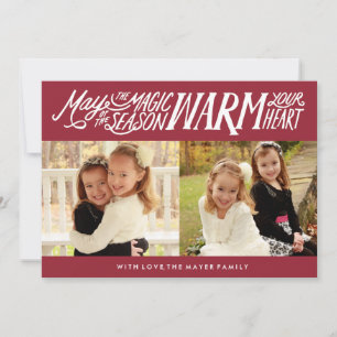 De Magic of the Season Holiday Photo Card Feestdagenkaart