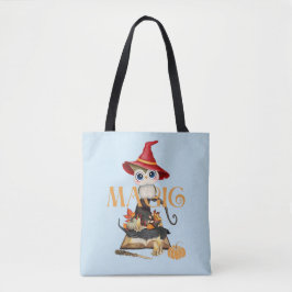 De Magic Witch Uil Herfst thema gepersonaliseerd Draagtas
