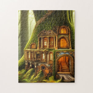 De Magical Carved Treehouse Legpuzzel
