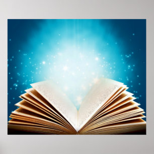 De magie van boeken en lezen door liefde te geneze poster