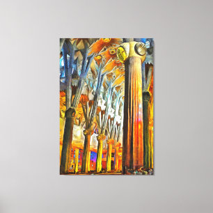 De magie van de Sagrada Familia Canvas Afdruk