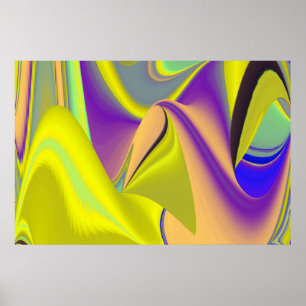 De Magie van de Zomer, Abstracte 3D Kunst Poster