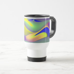 De Magie van de Zomer, Abstracte 3D Kunst Reisbeker