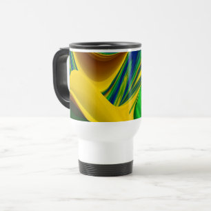 De Magie van de Zomer, Abstracte 3D Kunst Reisbeker