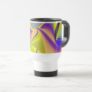 De Magie van de Zomer, Abstracte 3D Kunst Reisbeker