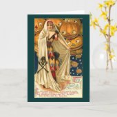 De magie van Halloween Kaart (Gele Bloem)