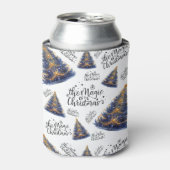 De magie van kerstbomen blikjeskoeler (Blikje Voorkant)