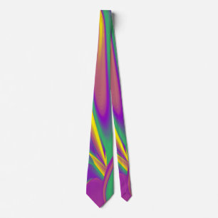 De magie van kleuren, abstracte 3D regenboogkunst Stropdas