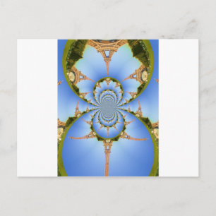 De magie van Parijs: geometrische Eiffeltoren Briefkaart