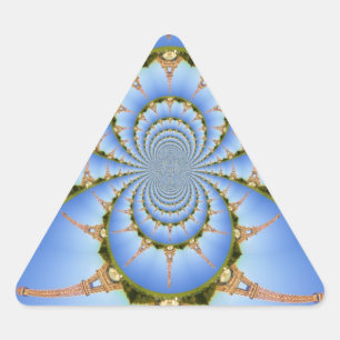 De magie van Parijs: geometrische Eiffeltoren Driehoek Sticker