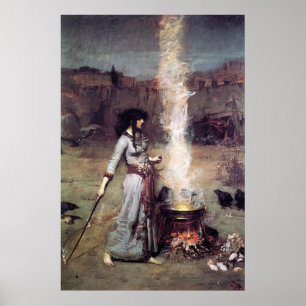 De Magische Cirkel van John William Waterhouse -18 Poster