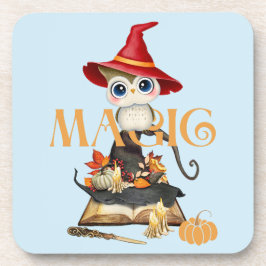 De magische heks uil Herfst thema Bier Onderzetter