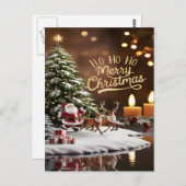 De magische kerstreis van de Kerstman Briefkaart (Voorkant / Achterkant)