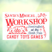 De magische kerstworkshop van de kerstman raamsticker (Vel 3)