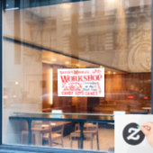 De magische kerstworkshop van de kerstman raamsticker (Cafe Raam)