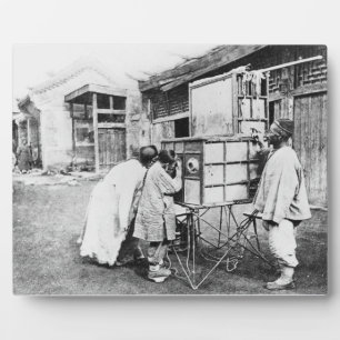De magische lantaarn, c.1870 (b/w foto) fotoplaat