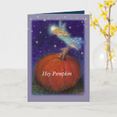 De magische volle maan van de Fee van de Pompoen Kaart (Gele Bloem)