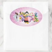 De Magische Wereld van Webkinz Ovale Sticker (Tas)