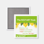 De magneet van de regel RESTART (Voorkant / Achterkant)