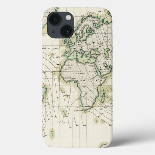 De magnetische declinatie van de wereld Case-Mate iPhone case (Achterkant)