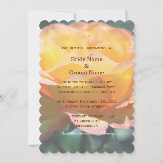 De magnifiques invitations aux mariages de fleurs (Devant)