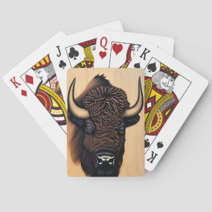 de Majestic Bison - een symbool van macht en vrijh Pokerkaarten