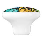 De Majestic Butterfly Keramische Knop (Zijkant)