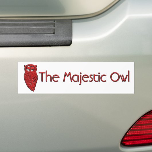 De Majestic Owl Bumpersticker (Op auto)
