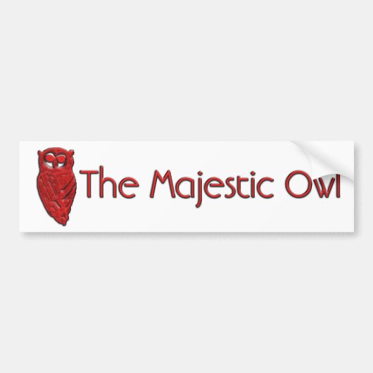 De Majestic Owl Bumpersticker (Voorkant)