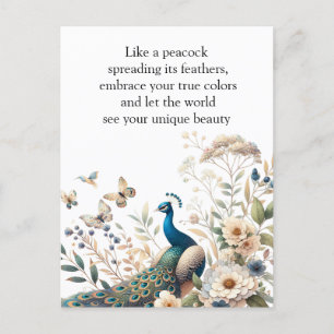 De Majestic Peacock Briefkaart