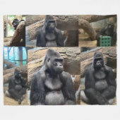 DE MAJESTISCHE MOUNTAIN GORILLA FLEECE DEKEN (Voorkant (Horizontaal))