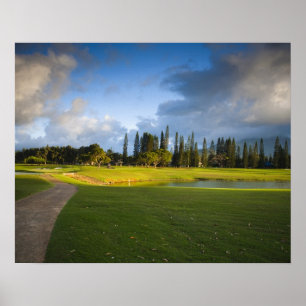De Makai-golfbaan in Princeville Poster