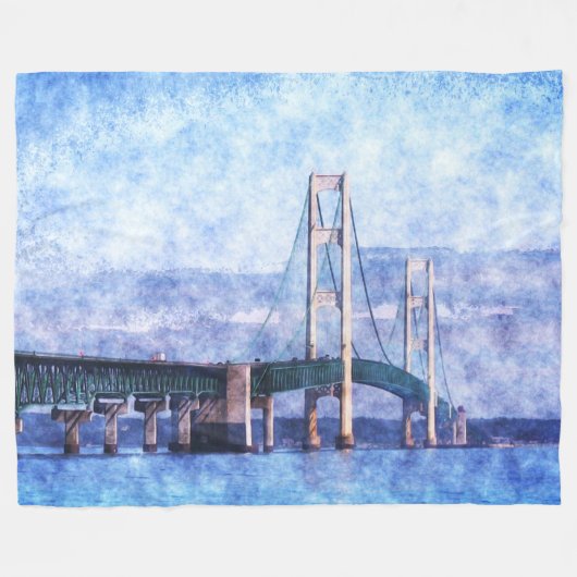 De makreelbrug fleece deken (Voorkant (Horizontaal))
