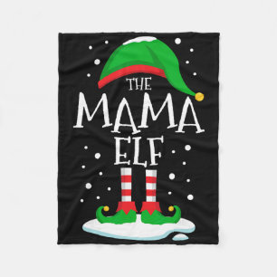 De Mama Elf Kerst Familie Matching Xmas Moeder Gr Fleece Deken