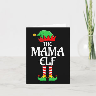 De Mama Elf Xmas Bijpassende Kerstmis Familie Pyja Kaart