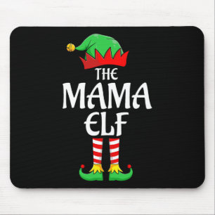 De Mama Elf Xmas Bijpassende Kerstmis Familie Pyja Muismat